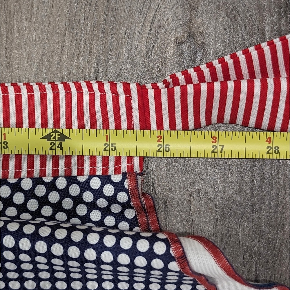 Stitchy Pixie Apron 50s Retro Homemaker Americana Cotton Patriotic 4th of July - Picture 11 of 13